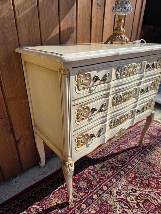 Komoda Ludwik 3 szuflady kremowa 85x39x80 cm #789 Stylowy Węgrów