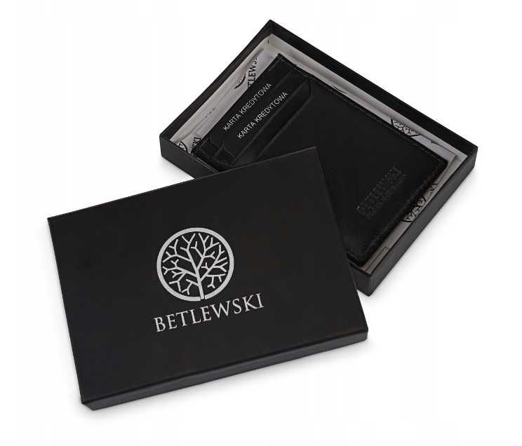 Betlewski etui na dokumenty BESA-BF-23 CZARNY skóra naturalna ttst1235