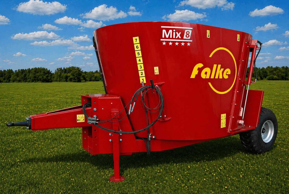 Wóz paszowy do NISKICH OBÓR paszowóz FALKE Mix 8