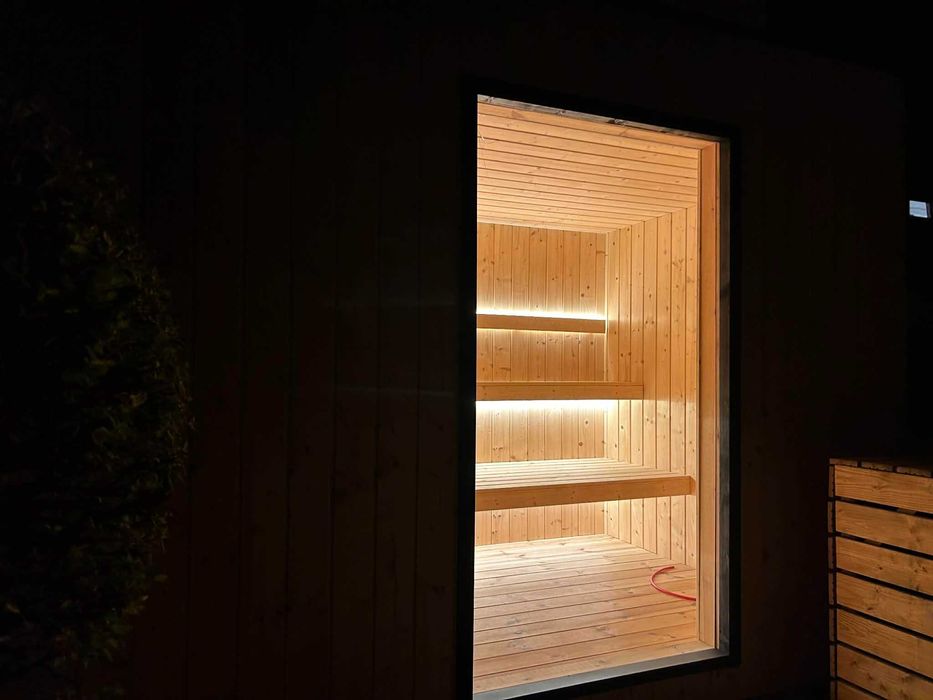 nowoczesna sauna ogrodowa