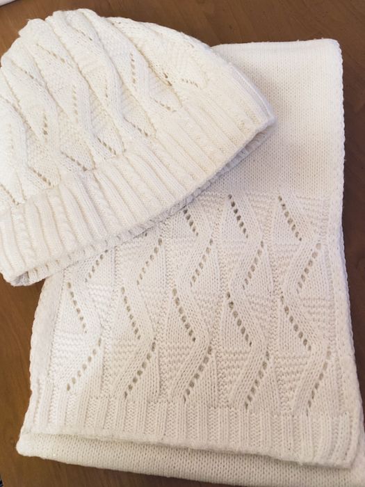 Комплект шапка шарф зима шерсть