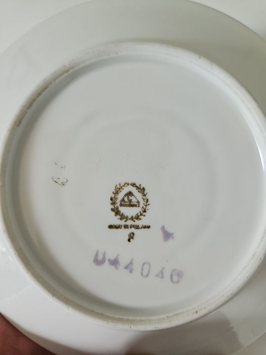 Porcelanowa cukiernica i talerzyk Chodzież