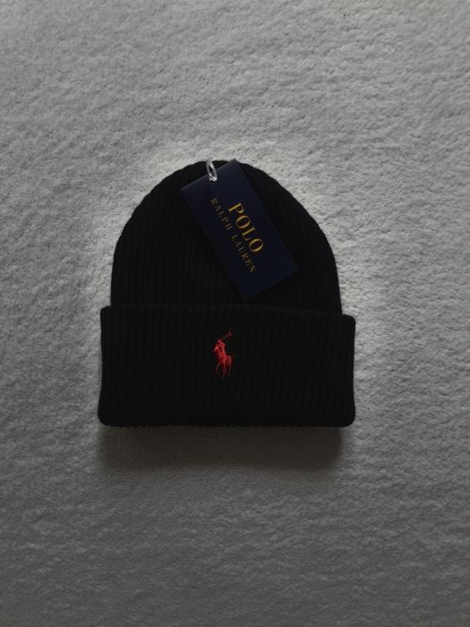 Czarna czapka Polo Ralph Lauren