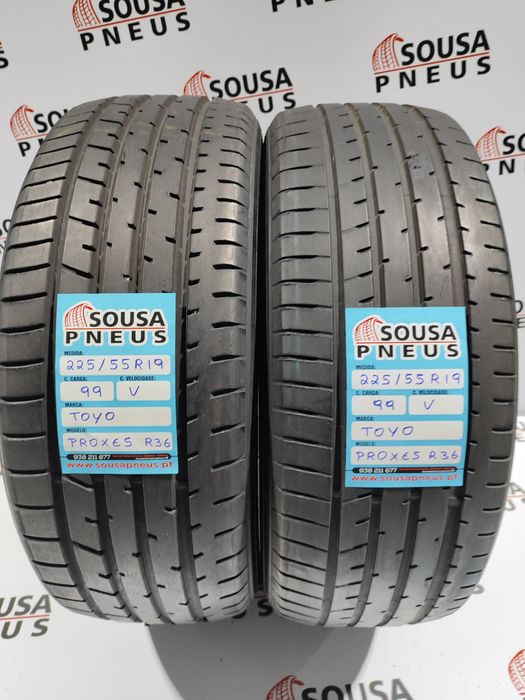 2 pneus semi novos 225-55R19 Toyo - Oferta dos Portes