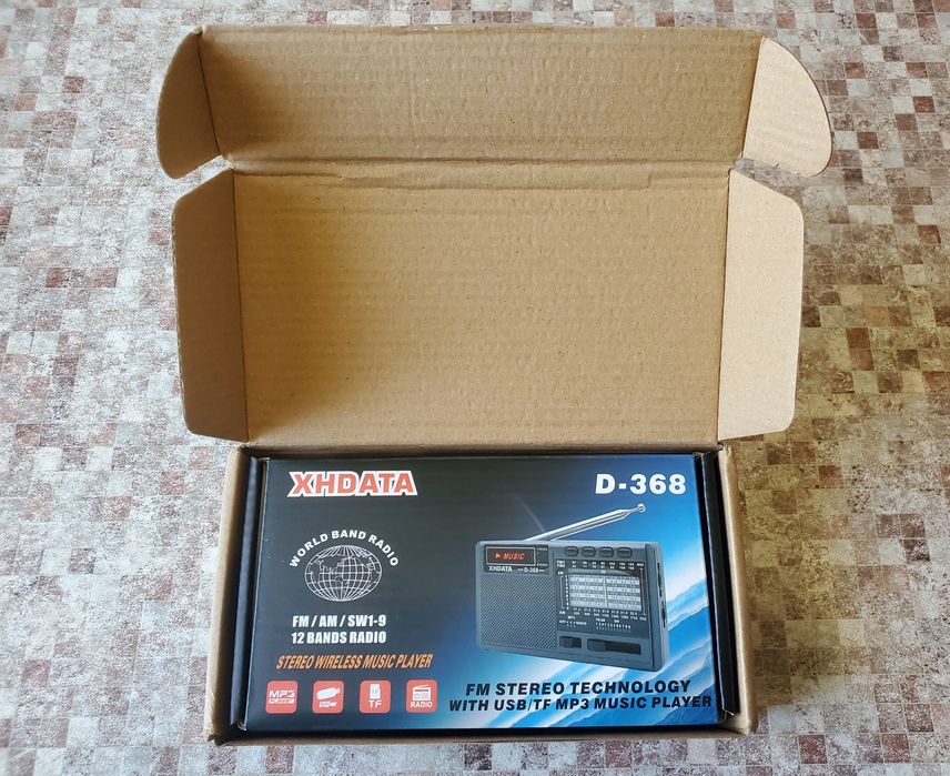 Радіоприймач Xhdata D368 FM/AM/SW MP3, Bluetooth, УКВ  64-108 МГЦ