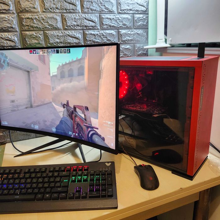 Игровой ПК i5 ram 12 RX 480 Gamemax expidition RED RGB