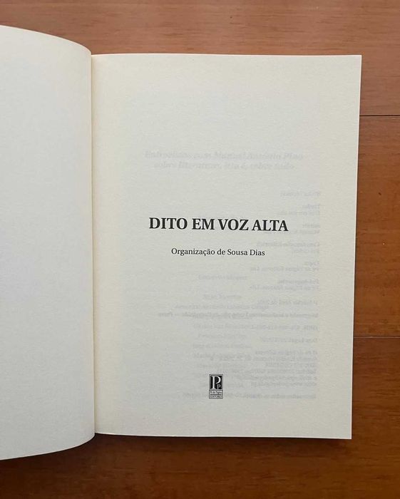 "Dito em Voz Alta" de Manuel António Pina