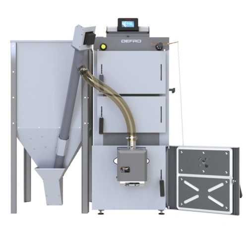 Kocioł na zgazowane drewno lub drewno+pellet. Blaze Harmony, Defro.