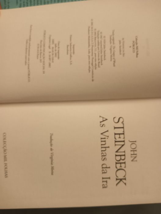 As Vinhas da Ira, de John Steinbeck;  -Novo!*
