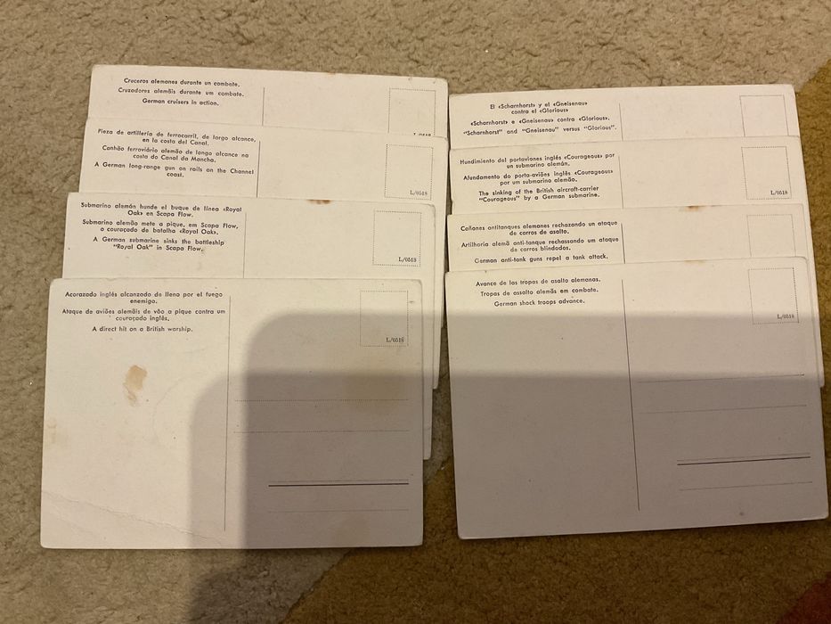 Postais raros ww2 vintage de propaganda alemã