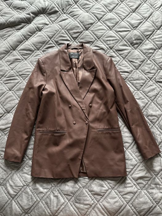 Піджак жакет шоколадний XC C шкіряний