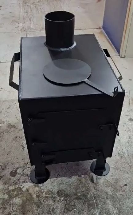 Буржуйка на дровах Бизон с конфоркой, 3 мм