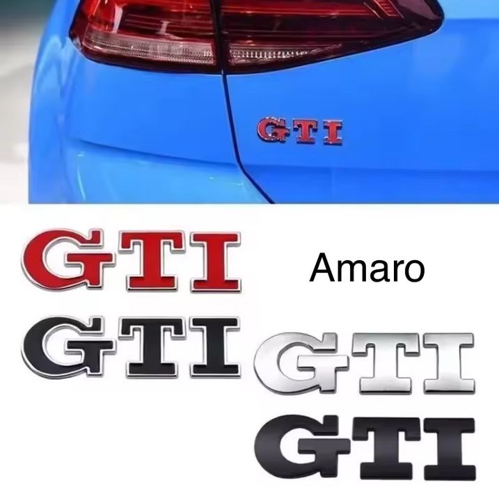 Simbolo Logo GTI/GTD para Volkswagen Golf Grelha, Mala, Laterais (4 Cores)| NOVO