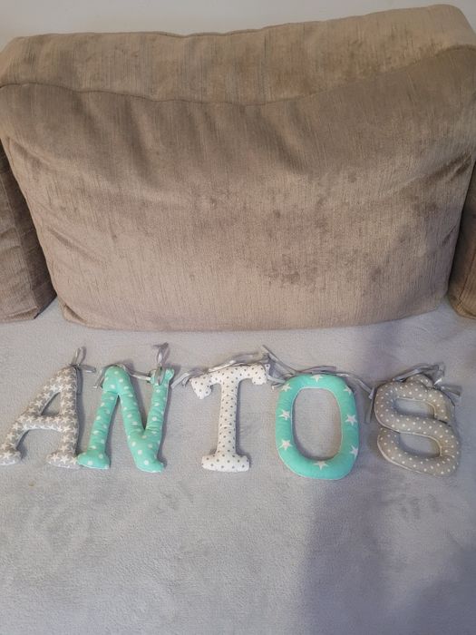 Literki do powieszenia bawełniane