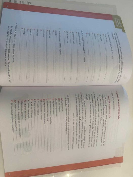 Caderno de atividades - P8 - Português - Texto editora