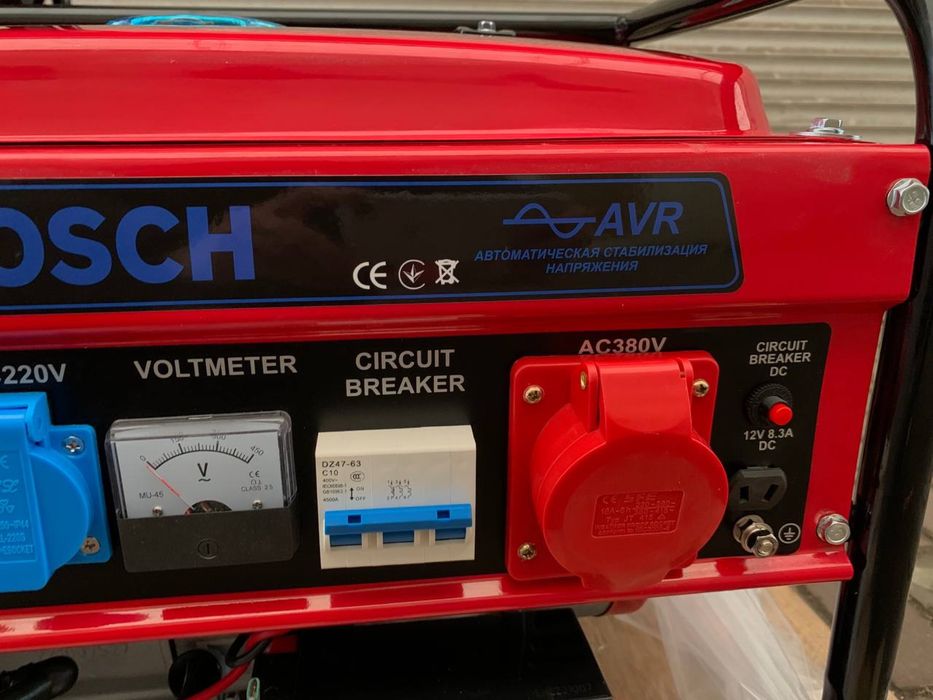 ГАЗ БЕНЗИН BOSCH 6.5 квт Бош генератор электростартер