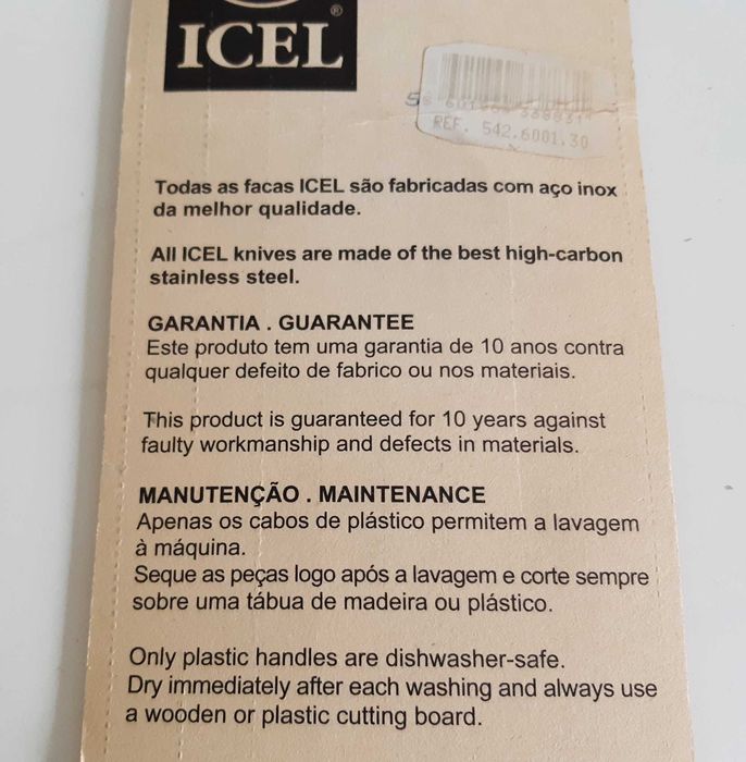 Espátula Lisa de Pasteleiro Pro Nova Embalada ICEL 43cm Aço Inox