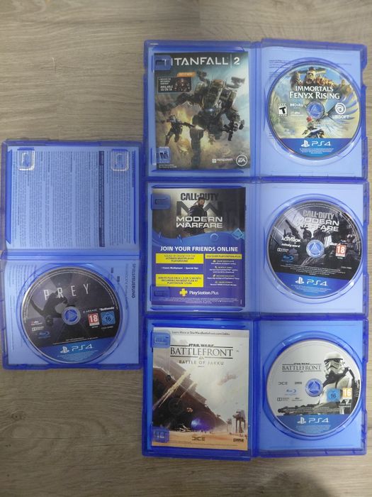 Ігри для PS4/5: Call of Duty Modern Warfare, Disney Infinity, Prey, Star Wars Battlefront, Immortals