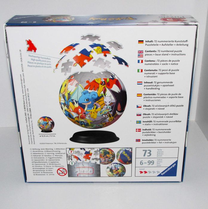 Pokémon 3D Puzzle Ravensburger Novo/Selado