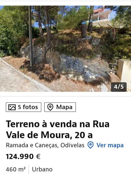 Terreno odivelas particular