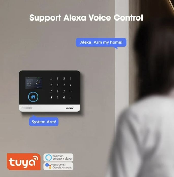 Sistema de Alarme Inteligente WiFi + 4G GSM Tuya Smart