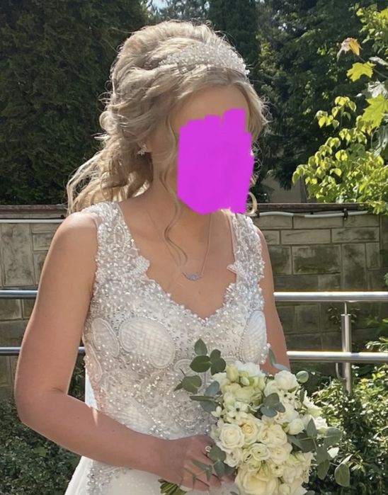 Diadem ślubny srebrny