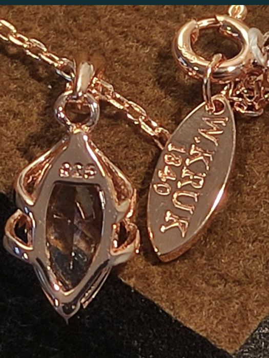 Naszyjnik W.Kruk Balerina różowe srebro 925