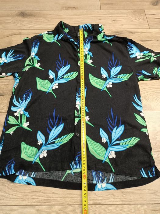 Męska koszula w motywem roślin r XL