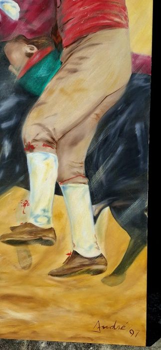 Trio de telas arte tauromáquica