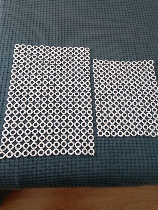 2 Naperons de argolas em crochê