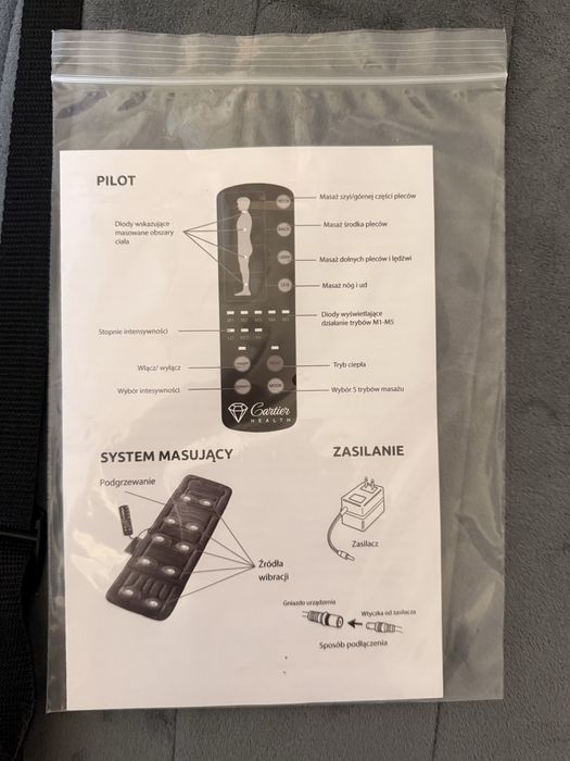 Materac z systemem masujacym