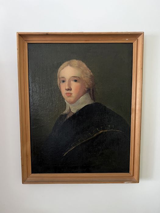 Antyk XVIII / XIX wiek portret chłopca olejny obraz