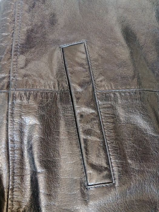 Чоловічий шкіряний плащ Inventief з натуральної шкіри