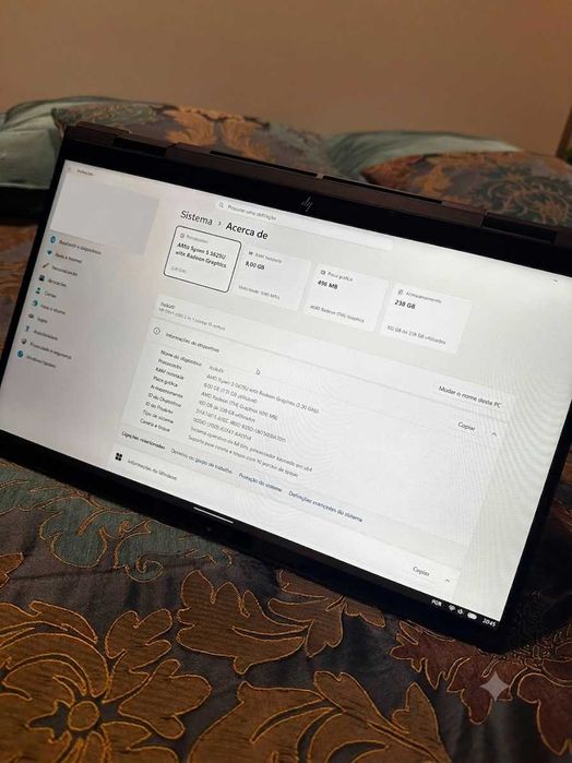 HP Envy x360 15" Convertible | Ryzen 5 5625U | 8GB RAM | SSD 256GB | Ecrã Tátil