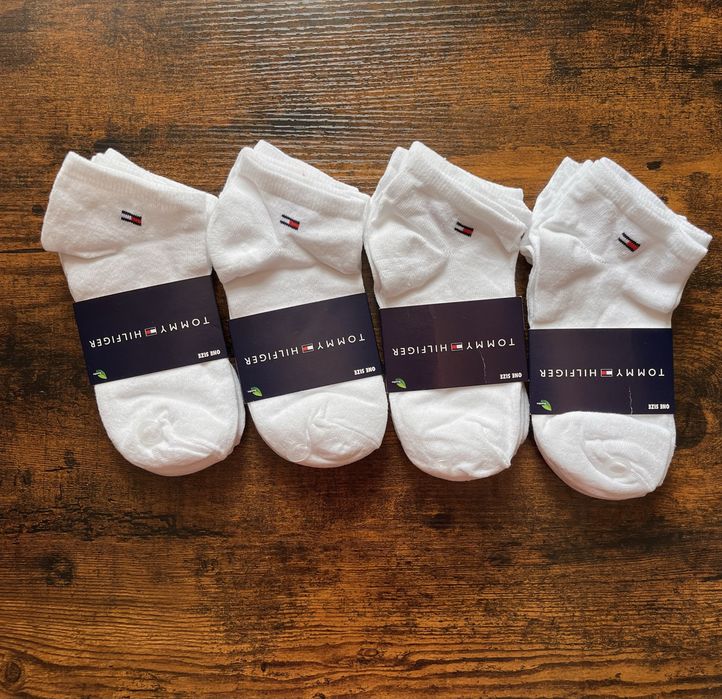 Skarpetki stopki tommy hilfiger 12 par białe skarpetki nowe lato trening