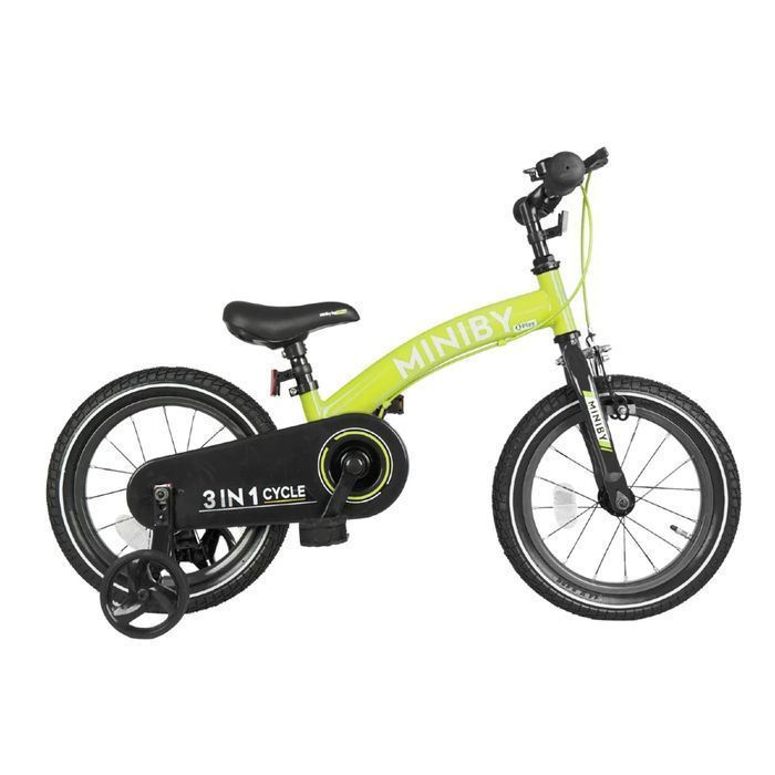 Rowerek Dziecięcy - Rowerek Biegowy Miniby 14 cali Green Qplay