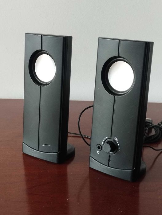 Colunas de Som USB Pretas