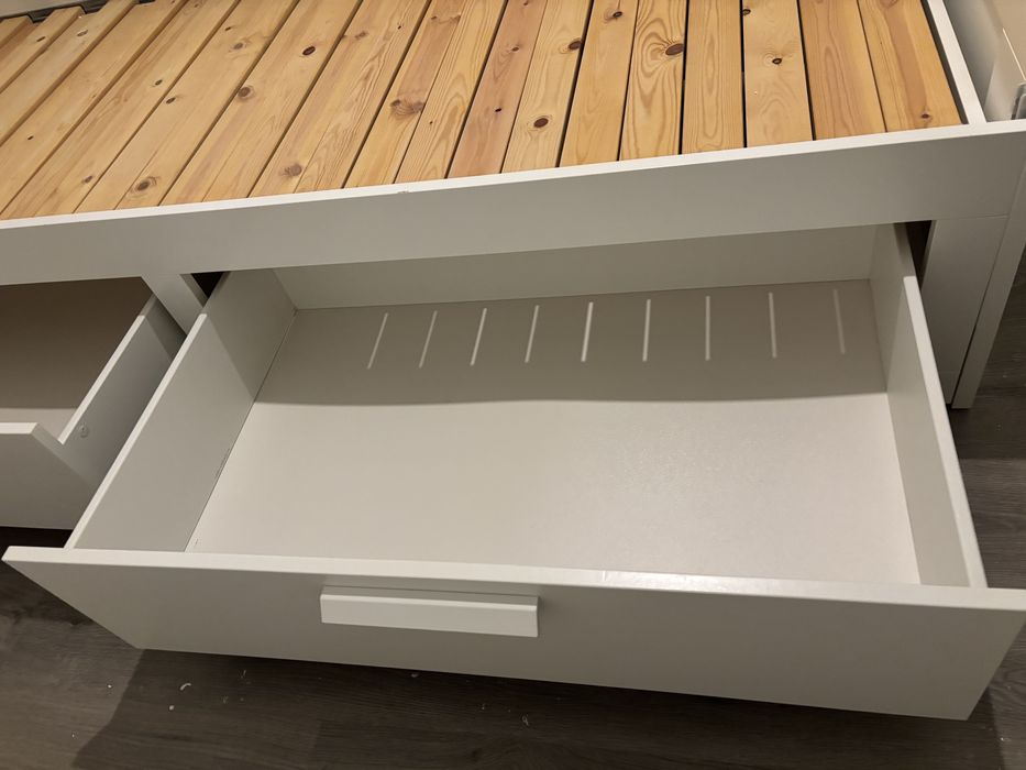 Cama individual/dupla com 2 gavetas e colchão