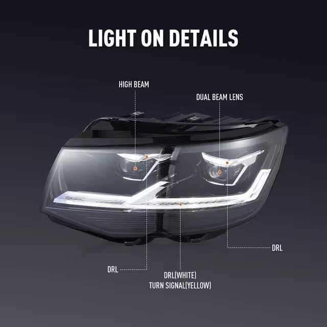 Lampy przednie, lampa przednia FULL LED Mutivan, Transporter, T5, T6