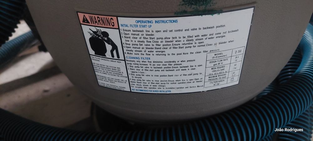 Filtro de areia para piscina