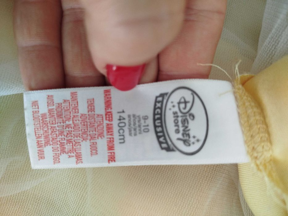 Fato Branca de neve com capa, original Disney, 9-10 anos