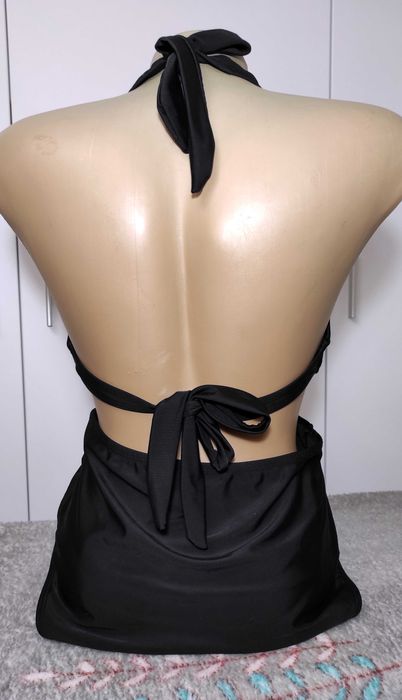 Купальник монокіні цільний чорний на зав’язках бюст В-С р.48-50