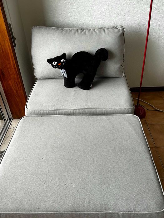Poltrona chaise longue cinza Lovesac