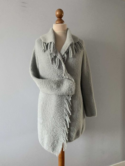 Alpaka kardigan kamizelka płaszcz narzutka bluza ocieplacz XXL