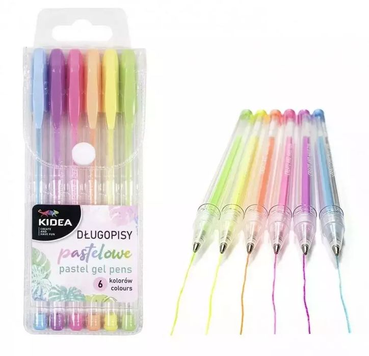 Długopisy pastelowe 6 kolorów DERFORM. Derform. Nowy Produkt
