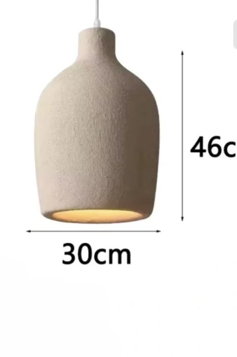 Zestaw 3 lamp wiszących beż loft boho nowe