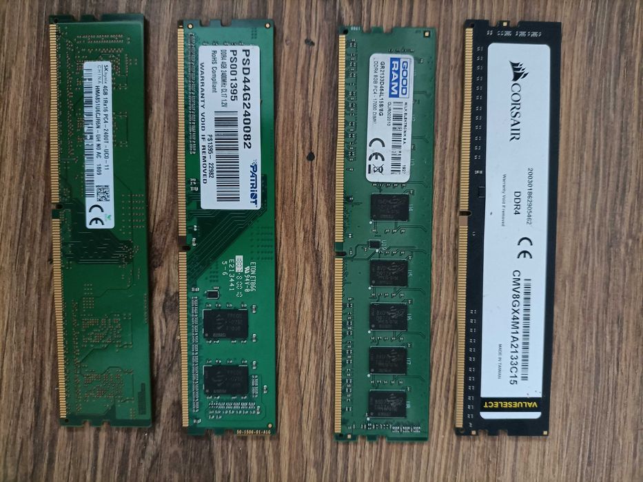 Pamięci RAM DDR4 2x 8GB i 2x4GB