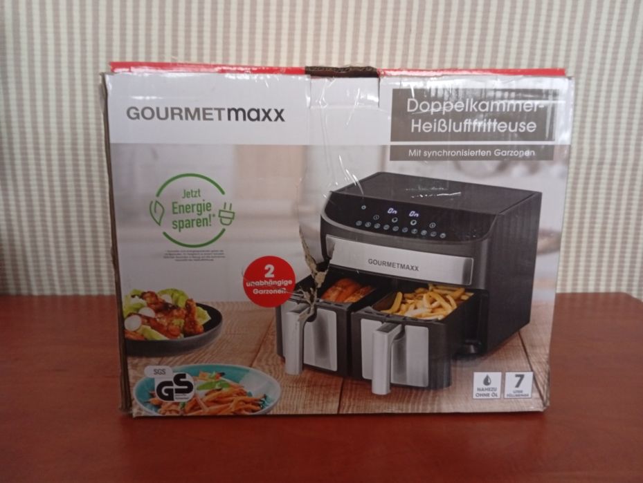 Frytkownica frytownica airfryer dwukomorowa beztłuszczowa