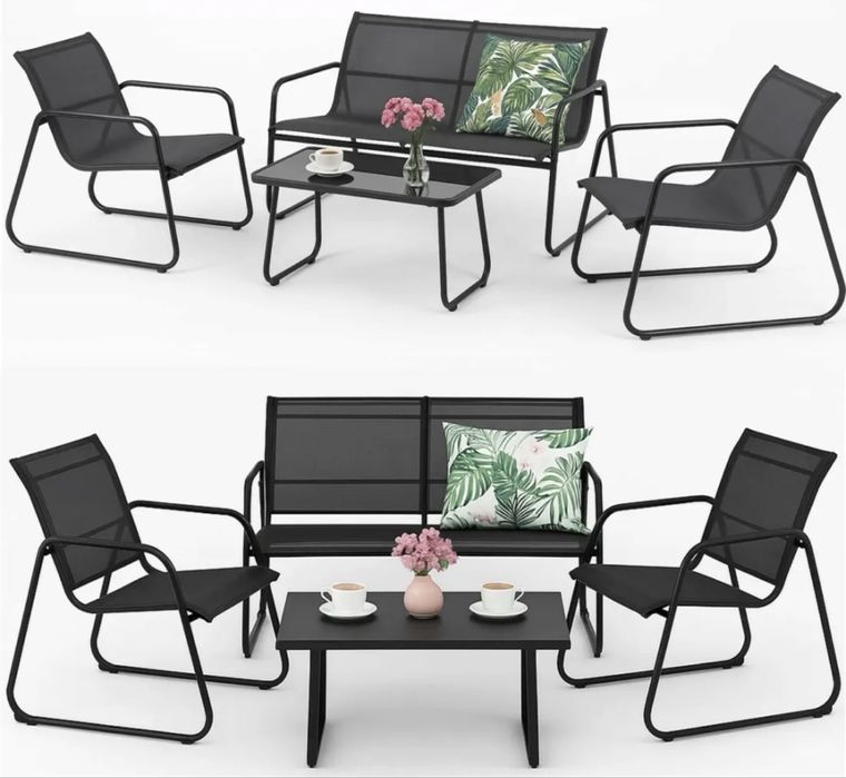 Zestaw meble OGRODOWE na taras do ogrodu KOMPLET stół 2 x fotel sofa