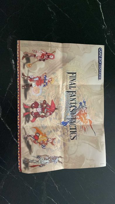 Caixa Final Fantasy Tactics completa com manuais e poster Pokemon/FFT